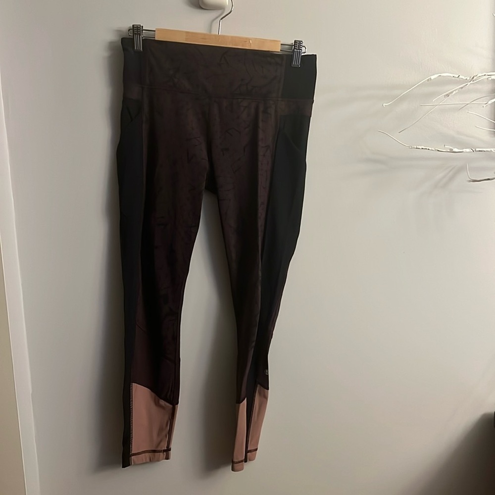 Maroon and black pants